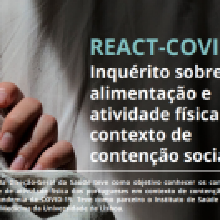 DGS | REACT-COVID Inquérito sobre alimentação e atividade física em contexto de contenção social