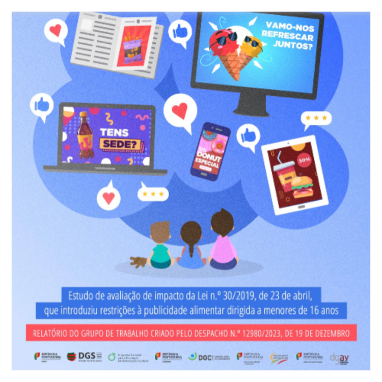 Estudo de avaliação de impacto da Lei n.º 30/2019, de 23 de abril, que introduziu restrições à publicidade de alimentos não saudáveis a menores de 16 anos