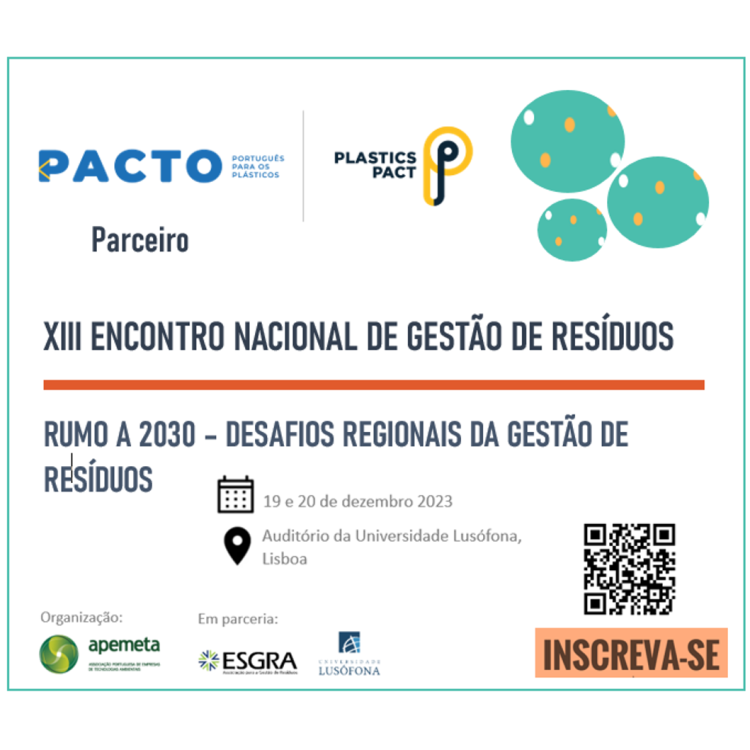 XIII Encontro Nacional de Gestão de Resíduos – Rumo a 2030: Desafios Regionais da Gestão de Resíduos