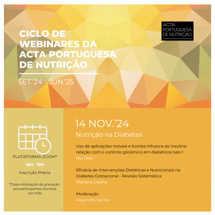 3º Webinar da Acta Portuguesa de Nutrição