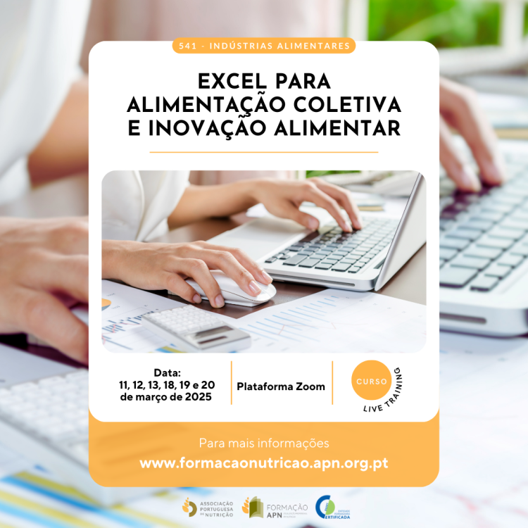 Curso Excel para Alimentação Coletiva e Inovação Alimentar
