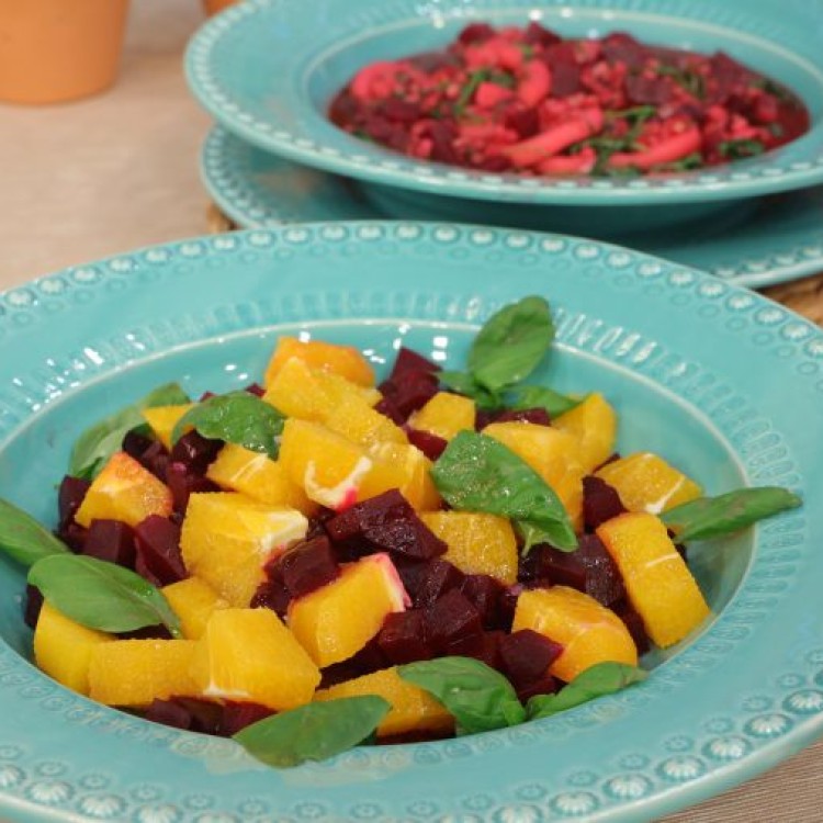 Cevadinha de Beterraba com Lulas